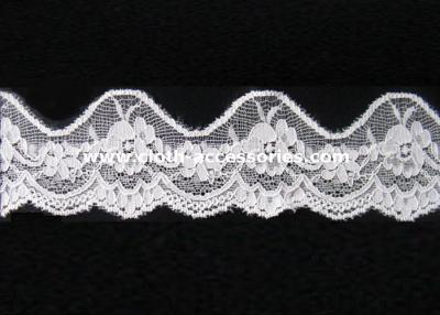 China Water Soluble Bridal Stretch Lace Trim Wide Textured With Spandex Mesh for sale