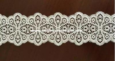 China Women Flower Off White Lace Fabric / Narrow Vintage Double Sided Lace Trim for sale