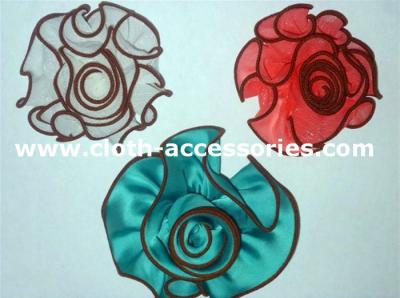 China Colored Ribbon Silk Flower Corsage / Soft Simple Flower Corsages For Prom for sale