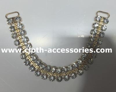 China 35cm Crystal Clear Handmade Beaded Necklaces Diamond Shape For Wedding for sale