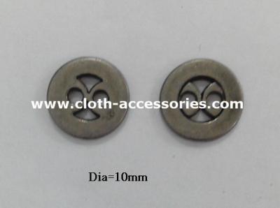 China 10mm × 10mm Round Custom Clothing Buttons OEM Accepted with Two Holes for sale