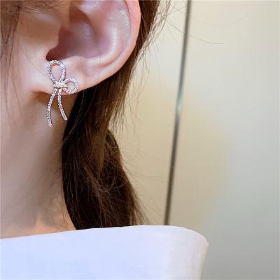 China Romantic french bowknot earring design sense non pierced earrings ear clip ear bone clip temperament super fairy fashion for sale