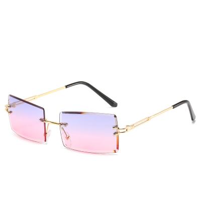 China Fashion Sunglasses Designer Shape Men and Women's Rectangular Frameless Mirror Sunglasses Frameless Sunglasses for sale