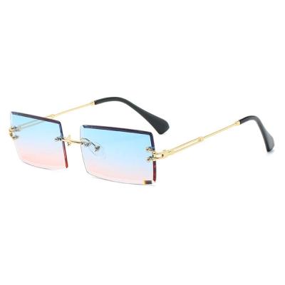 China Fashion Sunglasses Dll9031 DL Frameless Sunglasses Brand Designer Custom Fashion Small Rectangle Shade New Fashion Frameless Sunglasses 2021 Women for sale