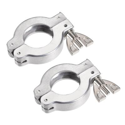 China 2pcs Factory Vacuum Single Flange 53mm x 31mm Pin Clamp Wing Nut For Ferrule TC for sale