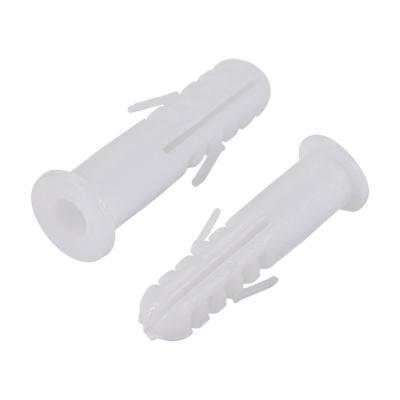 China 10mmx40mm Plastic Expansion Pipe Anchor Plastic Tube White 35 Packs for sale