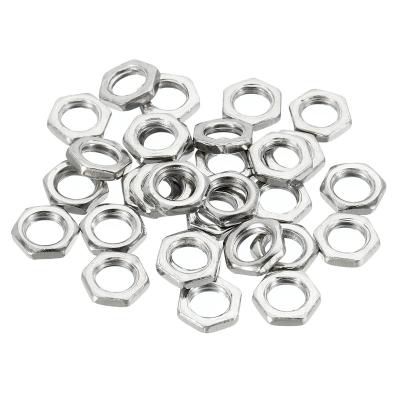 China Heavy Industry M7 X 1.0 Steel Hex Nuts, 30 Pack Metric Thread Hardware Galvanized Finish Nuts Screw Bolt Fasteners 2mm Size for sale