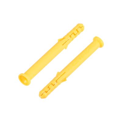 China 6x60mm Yellow Plastic Expansion Pipe Plastic Tube 25 Packs for sale