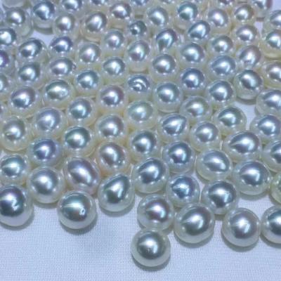 China Nanyang Natural Oval Natural Australian White Pearl Sea Water Pearl White Pearl Seawater Loose Pearl for sale