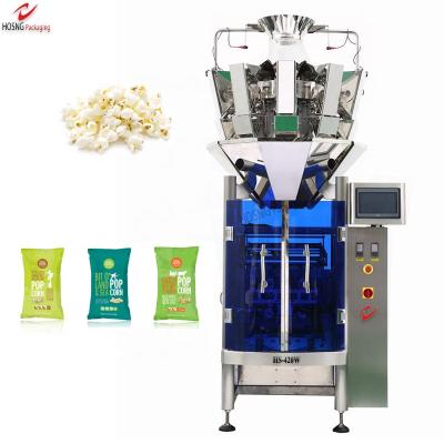 China Automatic Food Bag Forming Filling And Small Puffed Rice Pouch Food Packing Back Sealing Packaging Machine For Popcorn for sale