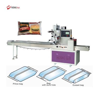 China Food Fishcake Packing Machine Hamburger Packaging Machine For Bun for sale