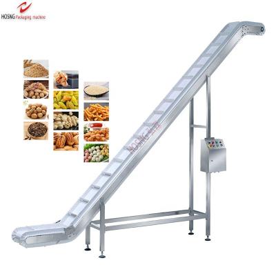 China Fire Resistant Manufacturer Custom Industrial Stainless Steel Chain Belt Inclined Conveyor for Inclined Food Conveyor System for sale