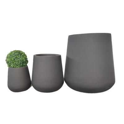 China Simply Wholesale Fiber Clay Cement Flower Planter Landscape Planters for Home and Garden for sale