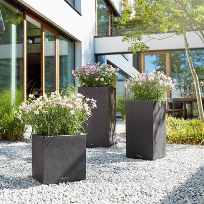 China Modern FOSHAN Container Box City Modern Cubic Clay Fiberglass Concrete Flower Pots For Home And Garden for sale