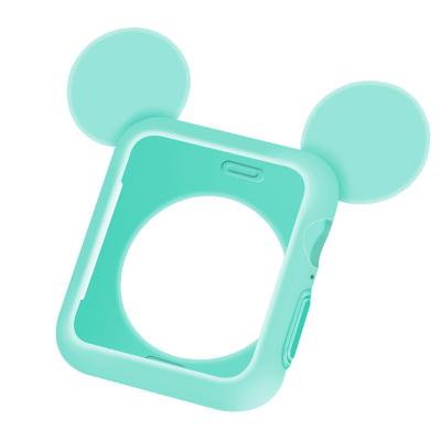 China 2021 New Arrivals Minnie Mouse Hot Free Shipping Silicone Cover Minnie Mouse Bumper Case For Apple Watch For iWatch Bowknot Cute for sale