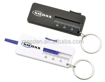 China ALL Promotional Plastic Key Chain Tire Groove Depth Gauge for sale