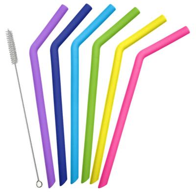 China BPA Free Reusable Eco - Friendly Silicone Drinking Straw for sale