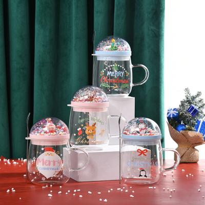 China Viable Creative Cute Glass Cup Lelyi Christmas Cup Gift Transparent Mug for sale