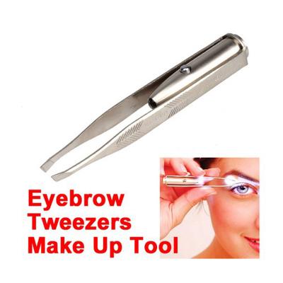 China Lelyi modern hot sale led eyebrow clip / eyebrow tweezers / stainless steel eyebrow clip with led light for sale