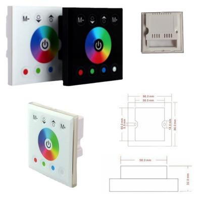 China LED4-channel RGBW touch screen controller shell RGBW light strip panel light colorful dimmer plastic switch shell 86x86x34mm for sale