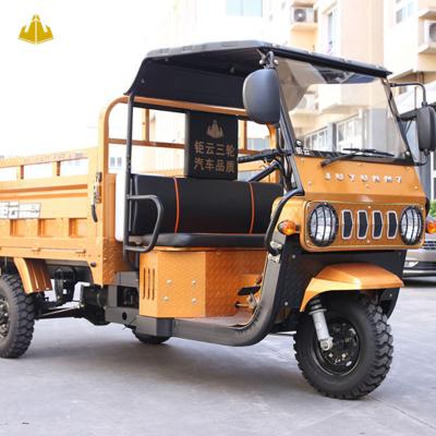 China JUYUN cargo brand three wheel motorized 1000kg cargo loading tricycles with open cabin used in farm for sale