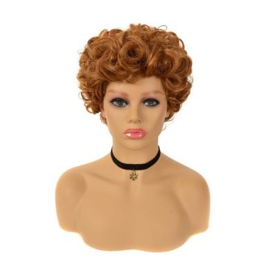 China Other Short Length Curly Wigs Machine Made Hair for sale