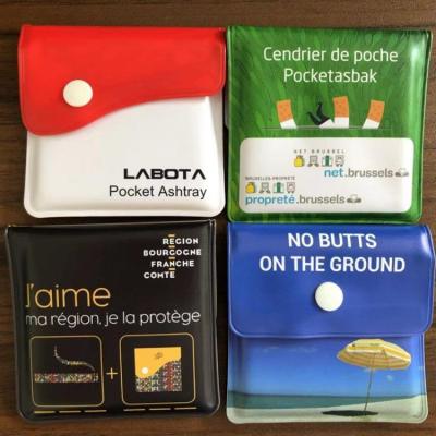 China 2019 Custom Made Disposable Reusable PVC EVA Pocket Ashtray Small Cigar Pocket Ashtray Best Selling for sale