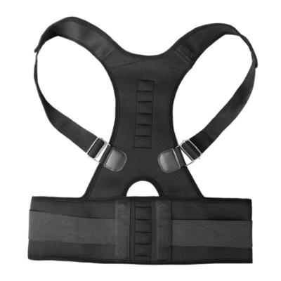 China Comfortable Neoprene Back Brace Posture Corrector Adjustable Relief Back Pain Magnetic Posture Belt for sale