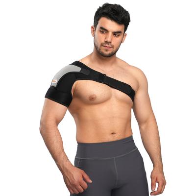 China Supply Sport Protection Wholesale High Quality Nylon Comfortable Adjustable Two-Button Pressurized Wear Fitness Left Right Shoulder Support for sale