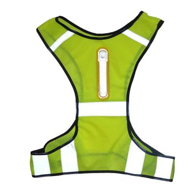 China Traffic Safety LED INSTANT Night Recycling Warning Vest With LED Lights Safety Vest Jacket for sale