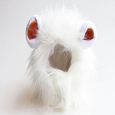 China Viable Lion Pet Hat Costume Easy Wearable Halloween Manufacturer OEM Head Cover for sale