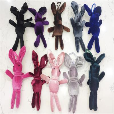 China Washable Accessories Mini Plush Toy Dolls Rabbit Bouquet Velvet Fabric Bunch for sale