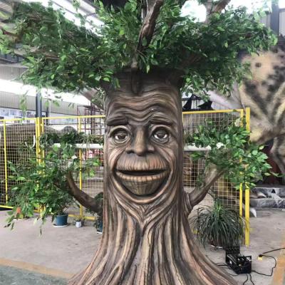 China Amusement Park Artificial Animatronic Animated Dinosaur Park Talking Tree for sale