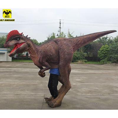 China Amusement Park HLT Control Dilophosaurus Dinosaur Costume Artificial Robot Dinosaur Costumes for sale