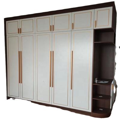 China Custom (Size) Changing Room Furniture Modern Sliding Door Wardrobe Wood Wardrobe for sale