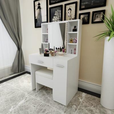 China Nordic White Vanity Makeup Dressing Table (Size) Adjustable High Quality Modern European Bedroom Furniture Storage Drawers With Mirror And Stool for sale