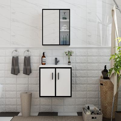 China (Size)Factory Adjustable Modern Hotel Directly Pendant Mirror Wash Basin Vanity Waterproof PVC Bathroom Cabinet for sale