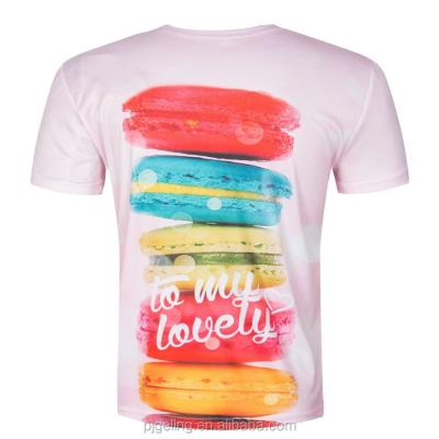 China Fashionable Hot Style Anti-pilling Hamburger Printing Pattern Man O Neck Short Sleeve T-Shirts for sale