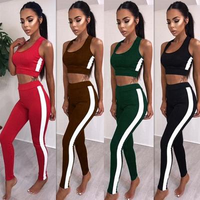 China Anti-pilling Women's Summer Long Sweatpants Trial Set Two Piece Skinny Tracksuit for sale