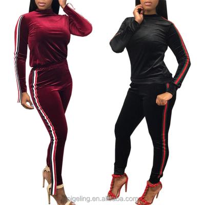 China Plus Size Women's Velor Fashion Plus Size Women's Sportswear Clothing Home Tracksuit for sale