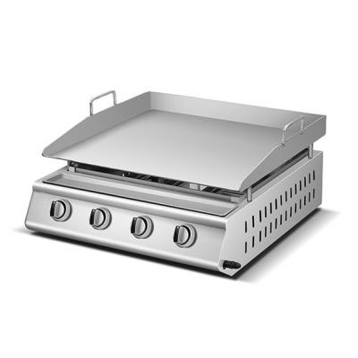 China High Quality New Style Stainless Steel Griddle Portable BBQ Grill Adjustable Size Four Burners With Top Flat Griddle for sale