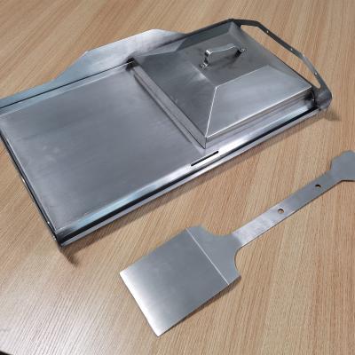 China New Design Table Top Charcoal and Dustproof Professional Flat GAS AND Electric 304 Stainless Steel Griddles Flat Plate for sale