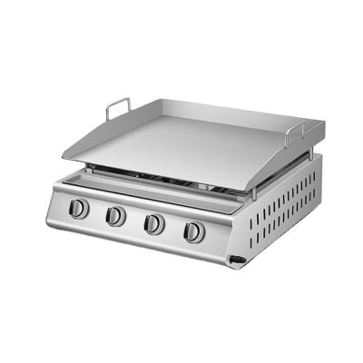 China High Quality New Style Stainless Steel Portable BBQ Grill Adjustable Size 4 Burners With Top Flat Griddle for sale