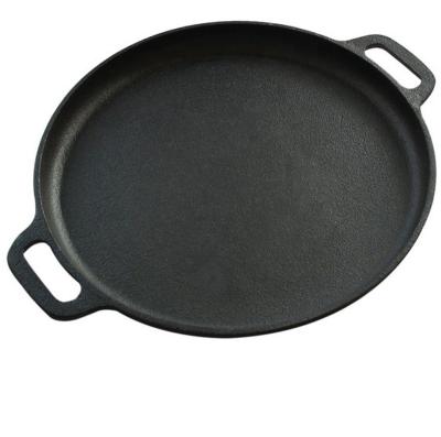 China Griddle Pan Kitchenware Grill Plate 30cm High Viable Heat Conduction Cast Iron for sale