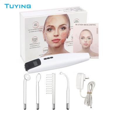 China Peel Tighten Tuying Face And Hair Care Portable High Frequency Facial Therapy Machine for sale