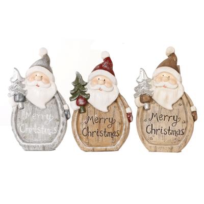 China Resin Hot Cute Greetings Customized Latest Santa Decorations Santa Resin Decoration for sale