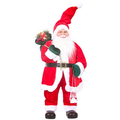 China HOT Sale Chirstmas Decor Christmas Decoration Figurine Holding Santa Claus Bear Product Collection Ornament Doll Home Indoor Christmas Gifts for sale