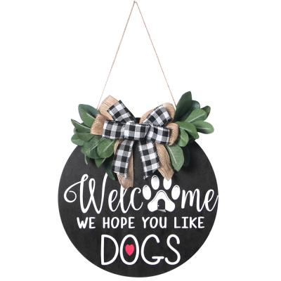 China Modern Wholesale Wooden Sign Dog Cat Minimalist Sign Wooden Home Design Listing Listing for sale