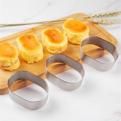 China Strong and Durable Hlaf Baked Ring Tarts Eggs Ring Stocked Cake Cheesecake Baking Mold Tool Kit for sale