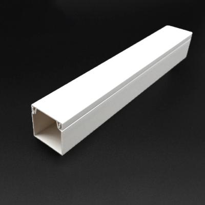 China Size 100*60 Size Electrical Waterproof Insulation Factory Supply Electrical Wires Installation Accessories Wiring Duct PVC Flame Retardant Plastic Trunking for sale